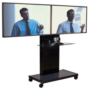 Videokonferenz Medienwagen Serie Videokonferenz Dualscreen Flachbildschirmstandfuss