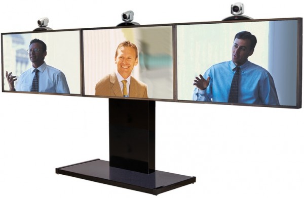 Videokonferenz Medienwagen Serie Medienwagen für 3 Bildschirme Videokonferenz